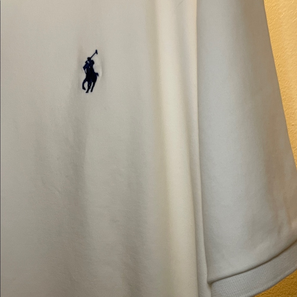 Ralph Lauren Men's Polo Shirt in White with Navy Logo - Picture 3 of 6